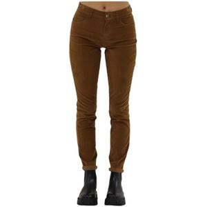 Liu Jo, Dames, Broeken, Bruin, Maat: W27 Velours,