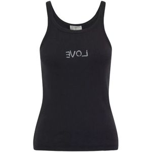 One Teaspoon, Dames, Tops, Zwart, Maat: M Katoen,