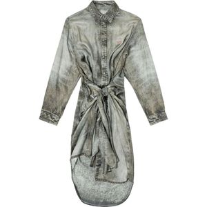 Diesel, Dames, Jurken, Grijs, Maat: XS