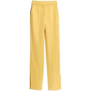 Jacquemus, Dames, Broeken, Geel, Maat: S Linnen,