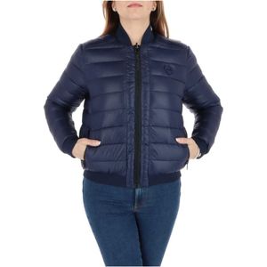 Love Moschino, Dames, Jassen, Blauw, Maat: S Poliester,