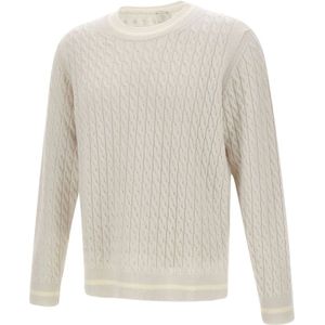 Eleventy, Heren, Truien, Wit, Maat: XL Wol,