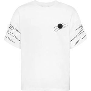 Plein Sport, Heren, Tops, Wit, Maat: XS Katoen,