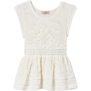 Twinset, Dames, Tops, Beige, Maat: XS Leer,