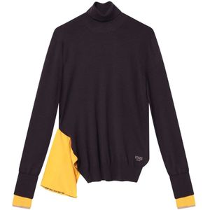 Fendi, Dames, Truien, Paars, Maat: XS Wol,