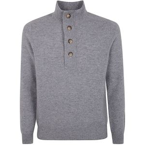 Barba Napoli, Heren, Truien, Grijs, Maat: M Wol,