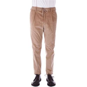 Tagliatore, Heren, Broeken, Beige, Maat: S Katoen,