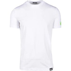 Dsquared2 Katoen Elastaan Ondergoed T-shirt , White , Heren , Maat: 2XL