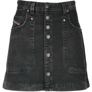Diesel, Dames, Rokken, Zwart, Maat: W28 Denim,