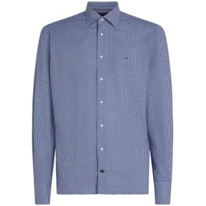 Tommy Hilfiger, Heren, Overhemden, Blauw, Maat: XL Katoen,