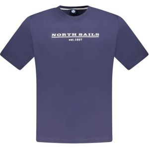 North Sails, Heren, Tops, Blauw, Maat: S Katoen,