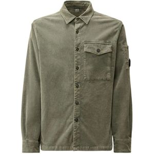 C.p. Company, Heren, Overhemden, Groen, Maat: L Katoen,