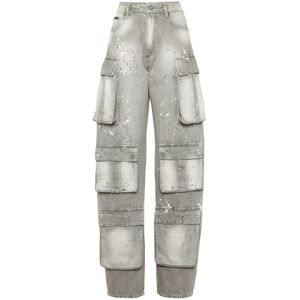Philipp Plein - Cargo Jeans - Grijs - Regular Fit - Denim