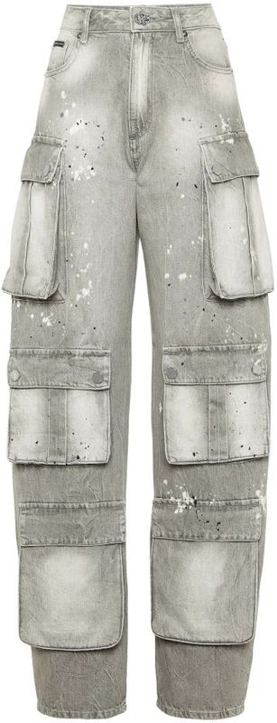 Philipp Plein - Cargo Jeans - Grijs - Regular Fit - Denim