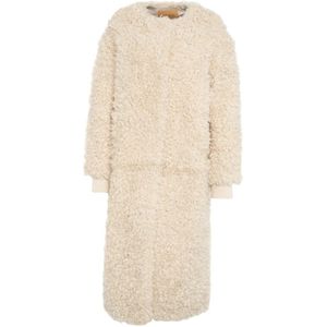 Jakke, Dames, Jassen, Beige, Maat: S Poliester,