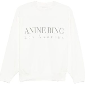 Anine Bing, Dames, Sweatshirts & Hoodies, Wit, Maat: XS Katoen,