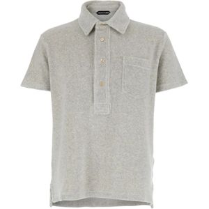 Tom Ford, Heren, Tops, Grijs, Maat: L Katoen,