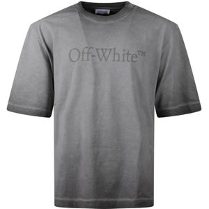 Off White, Heren, Tops, Grijs, Maat: L Katoen,