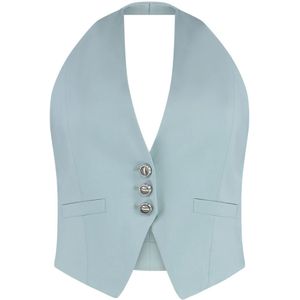 PINKO - Waistcoat - Blauw - Gilet