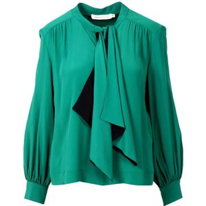 Simona Corsellini, Dames, Blouses & Shirts, Groen, Maat: L