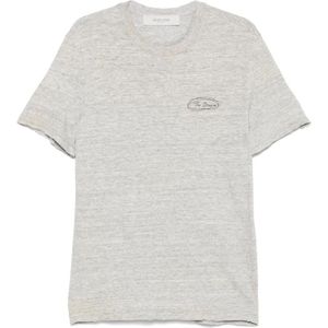 Golden Goose - T-shirt - Grijs - Katoen - Unieke Print