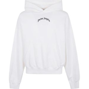Palm Angels, Heren, Sweatshirts & Hoodies, Wit, Maat: XS Katoen,
