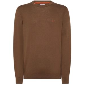 Sun68, Heren, Truien, Bruin, Maat: M Katoen,