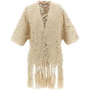 Brunello Cucinelli, Dames, Truien, Beige, Maat: M Linnen,