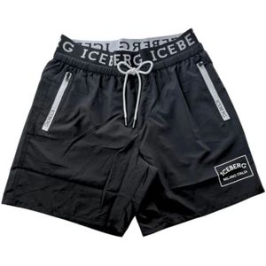 Iceberg - Zwembroek - Zwart - Polyester - Logoprint