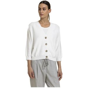 Peserico, Dames, Sweatshirts & Hoodies, Wit, Maat: XL Katoen,