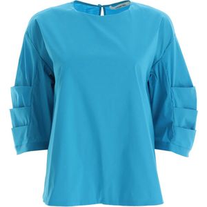 Liviana Conti, Dames, Blouses & Shirts, Blauw, Maat: L