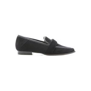 Nubikk Zwarte Velvet Loafer , Black , Dames , Maat: 39 EU