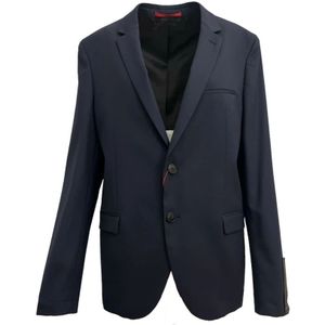 Hugo, Heren, Jassen, Blauw, Maat: XL Wol,