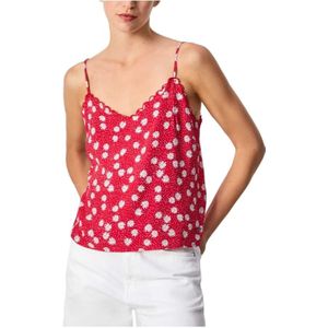 Pepe Jeans, Dames, Tops, Roze, Maat: S Viscose,