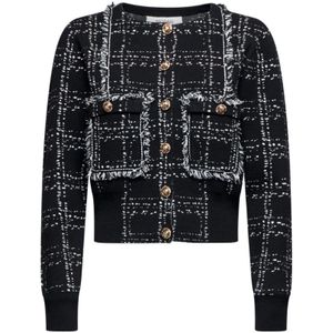 Silvian Heach, Dames, Truien, Zwart, Maat: XS Tweed,
