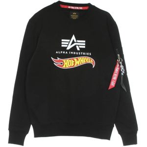 Alpha Industries, Heren, Sweatshirts & Hoodies, Zwart, Maat: S Katoen,