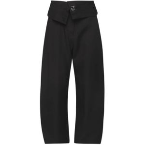 JW Anderson, Dames, Broeken, Zwart, Maat: 2XS Katoen,