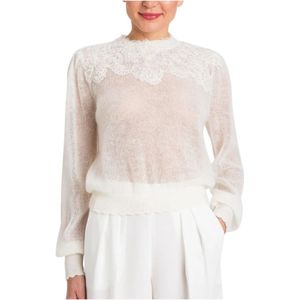 Twinset, Dames, Truien, Wit, Maat: M