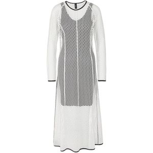 Marc Cain, Dames, Jurken, Wit, Maat: S Leer,