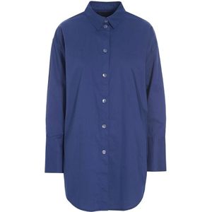 Bitte Kai Rand, Dames, Blouses & Shirts, Blauw, Maat: L Katoen,
