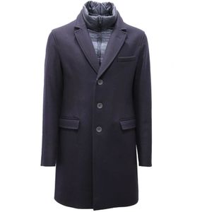 Herno, Heren, Mantels, Blauw, Maat: 3XL Wol,