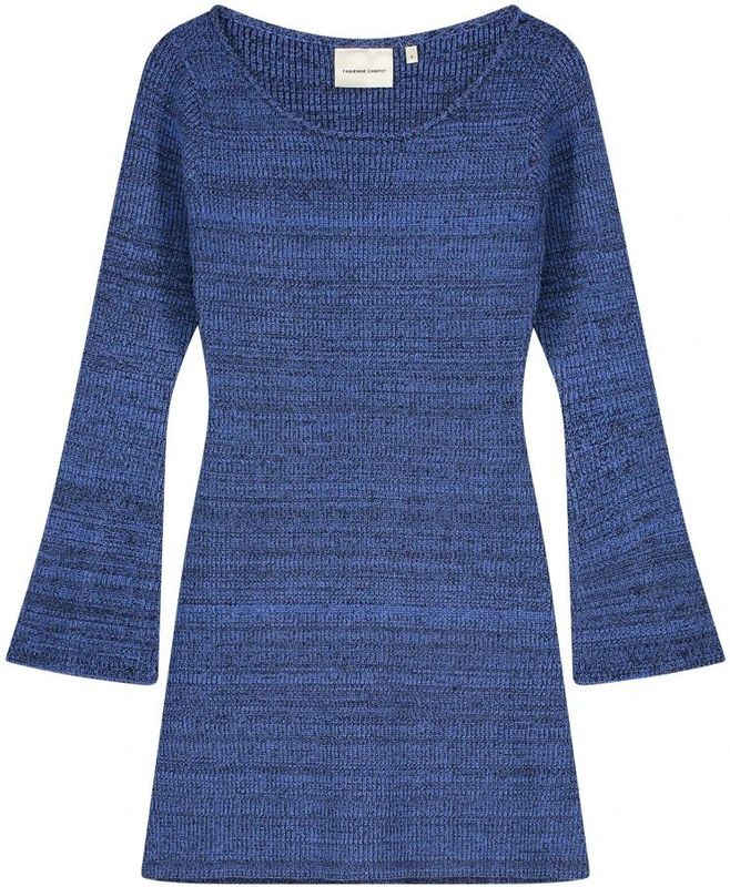 Fabienne Chapot - Jurk - Blauw - Korte Gebreide Jurk