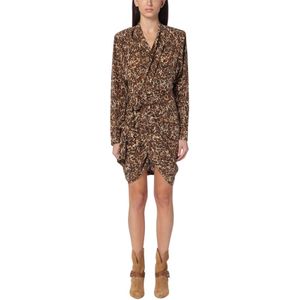 Isabel Marant, Dames, Jurken, Bruin, Maat: XS