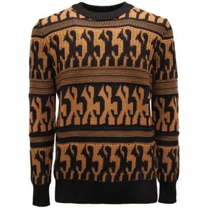 Paolo Pecora, Heren, Truien, Bruin, Maat: M Wol,