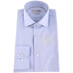 Michael Kors, Heren, Overhemden, Blauw, Maat: M Katoen,