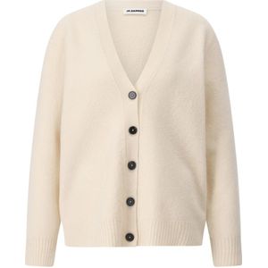 Jil Sander, Dames, Truien, Beige, Maat: XS Wol,