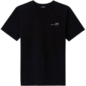 A.p.c., Heren, Tops, Blauw, Maat: L Katoen,