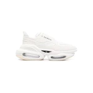 Balmain Witte Casual Lage Hak Sneakers , White , Heren , Maat: 41 EU