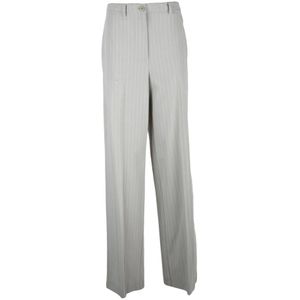 Patrizia Pepe, Dames, Broeken, Grijs, Maat: M Viscose,