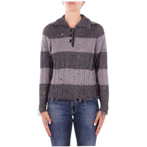 Solotre, Dames, Truien, Veelkleurig, Maat: L Wol,